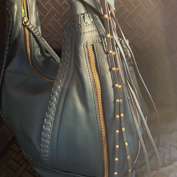 OrYANY Soft Nappa Leather Hobo Bag Purse- Michelle (Marine Blue) - Picture 4 of 6